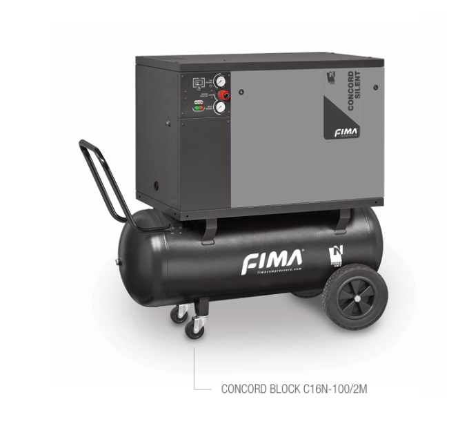 Шумоизолирани компресори с ремъчно задвижване FIMA серия CONCORD
