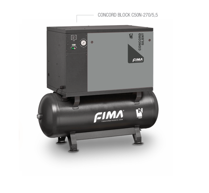 Шумоизолирани компресори с ремъчно задвижване FIMA серия CONCORD