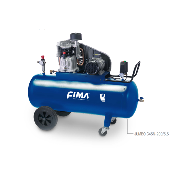 Двустъпални бутални компресори с ремъчно задвижване FIMA серия JUMBO