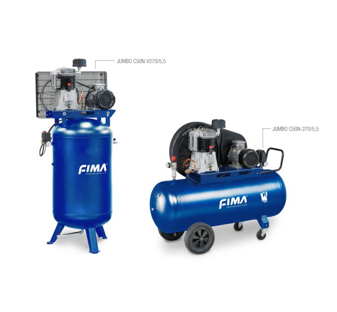 Двустъпални бутални компресори с ремъчно задвижване FIMA серия JUMBO