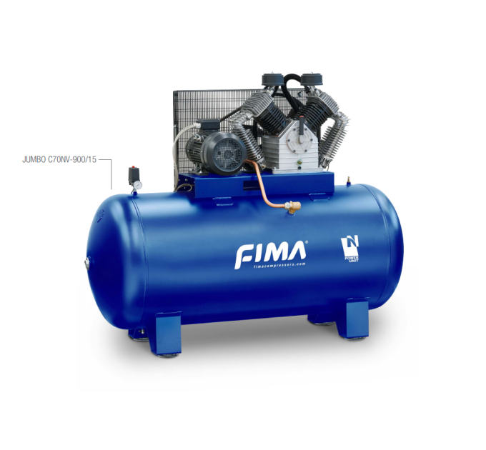 Двустъпални бутални компресори с ремъчно задвижване FIMA серия JUMBO