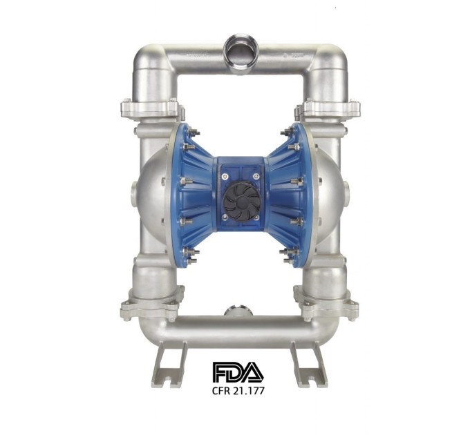 FDA - Двойномембранна пневматична помпа FTI Air FT20S-AA 2" -Неръждаема стомана 316 Tri-Clamp
