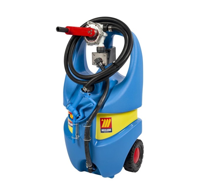 Комплект резервоар на колела Meclube AdBlue Caddy Wheeled Tank 55l , ръчна ротационна помпа, ръчен пистолет за AdBlue