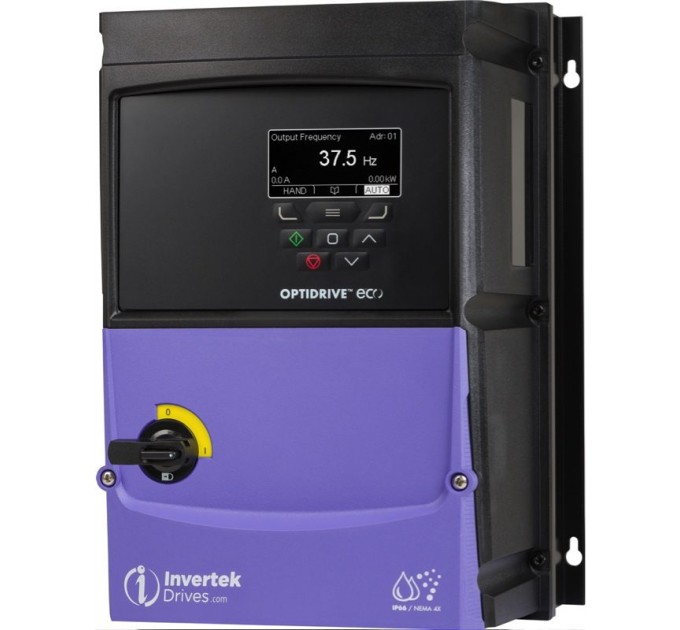 Честотен регулатор Invertek Optidrive E3 IP66 Outdoor за външен монтаж , трифазен към трифазен ,380V-480V с вгр. EMC филтър